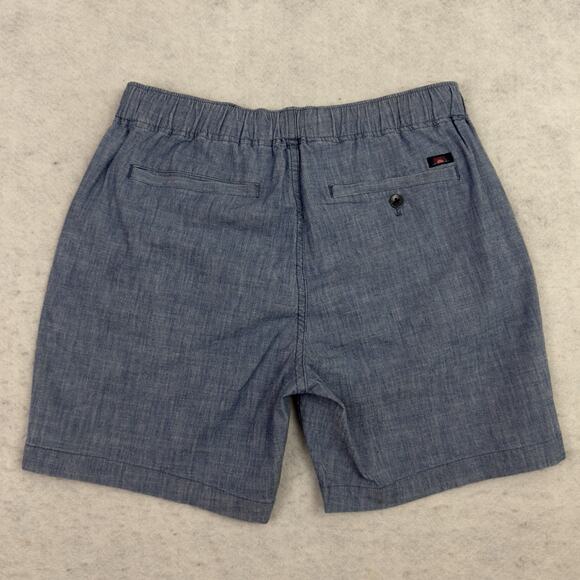 Faherty Essential Chambray Short 6.5" Drawstring Size Small indigo Dye NEW - Picture 4 of 15